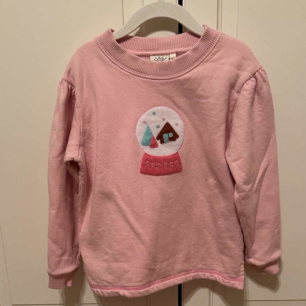 Luigi Kids Pink Sweatshirt with Snow Globe Design